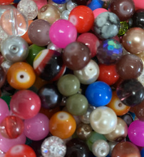 Koraliki Szklane mix wzorów i rozmiarów wielokolorowy 4-12mm 50g