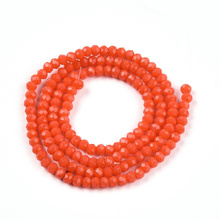 Koraliki Fasetowane Kryształki Szklane Rondelle Orange 2.7x1.5mm