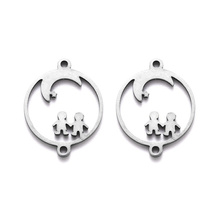Zawieszka celebrytka do łańcuszka Stal Chirurgiczna Księżyc 17.5x14x1mm