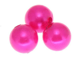 Koraliki perełki perły akrylowe fuksja 16mm