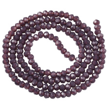 Koraliki Fasetowane Kryształki Szklane Rondelle Ametystowy 2.7x1.5mm