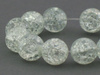 Koraliki Szklane Crackle Kula Biały Crystal 12mm 36szt