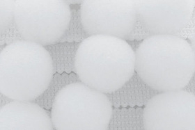 Taśma dekoracyjna gładka z pomponami Pompony Biały 40mm 10m