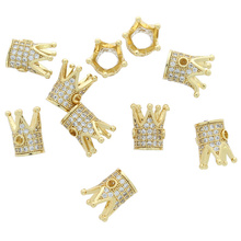 Przekładka Korona gold z cyrkonia 12x10mm