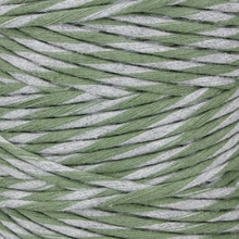 Mia Mote™ Classic Line Sznurek bawełniany skręcany do makramy 3mm green jasper + basalt grit