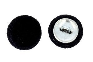 Guziki Tapicerskie Oblekane Obciągane Welur Flok AVILA A26 Czarny 18mm R28 10szt