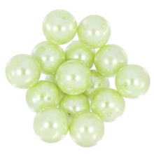 Koraliki Szklane Perła Perełki Kula Kuleczki Kuleczka zielony jasny 16mm