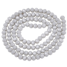 Koraliki Fasetowane Kryształki Szklane Rondelle Szary 3.8x3mm