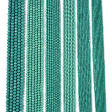 Koraliki Fasetowane Kryształki Szklane Rondelle Malachitowy 2.7x1.5mm