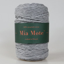 Mia Mote™ Lavish Line Sznurek bawełniany skręcany do makramy striped flint 5mm
