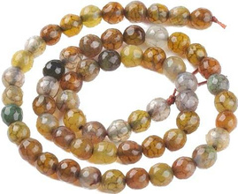 Agat Smoczy Camel Kamień Jubilerski Fasetowany kula 6mm