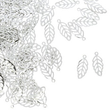 Zawieszka Stal Chirurgiczna Liść 13x5mm 20szt