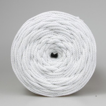 Mia Mote™ / Extra Lush Line / Sznurek Bawełniany pleciony / Do Makramy / 7mm / Grey White