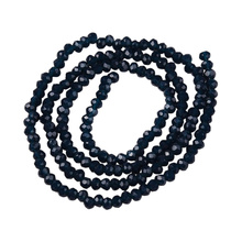 Koraliki Fasetowane Kryształki Szklane Rondelle Morski Granatowy 2.7x1.5mm