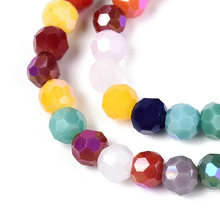 Koraliki Fasetowane Kryształki Szklane Kula Multikolor 4mm