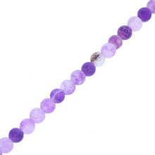 Agat Ognisty Frosted Orchid Kamień Jubilerski gładki kula 6mm