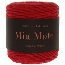 Sznurek bawełniany skręcany do makramy ecconomic czerwony 2mm ~30m