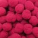 Taśma dekoracyjna z pomponami wypustkami malinowy 15mm