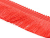 Frędzle cięte Taśma dekoracyjna z frędzlami czerwony 60mm