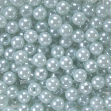 Koraliki perełki perły akrylowe jasny błękitny/szar 12mm