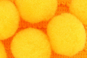 Taśma dekoracyjna gładka z pomponami Pompony Pomarańczowy 40mm 10m