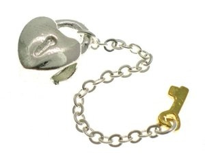 Stoper Modułowy Serce Love Srebrny 14x10 mm 1szt