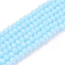 Koraliki Fasetowane Kryształki Szklane Rondelle Błękitny 2.7x1.5mm