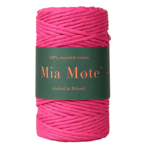 Mia Mote™ Classic Line Sznurek bawełniany skręcany do makramy 5mm radiant orchid