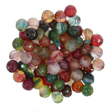 Agat Smoczy Ruby Kamień Jubilerski Fasetowany kula 4mm