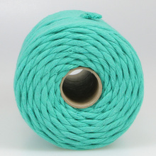 Mia Mote™ Classic Line Sznurek bawełniany skręcany do makramy 3mm Malachite Green