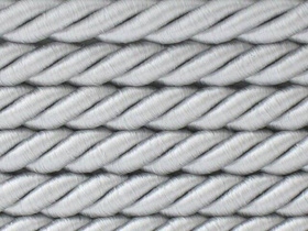 Sznur sznurek ozdobny dekoracyjny skręcany wiskozowy srebrny 8mm