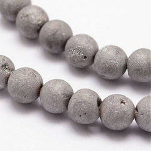 Agat Druzy Silver Grade A Kamień Jubilerski kula 6mm