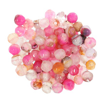 Agat Hot Pink Kamień Jubilerski Fasetowany kula 4mm