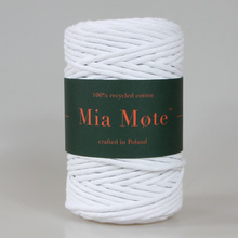 Mia Mote™ Classic Line Sznurek bawełniany skręcany do makramy 5mm chalk