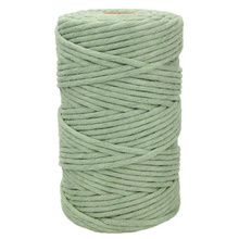 Mia Mote™ Classic Line Sznurek bawełniany skręcany do makramy 5mm green jasper