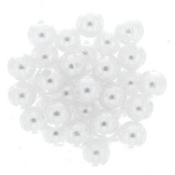 Koraliki perełki perły akrylowe perłowy biały 10mm