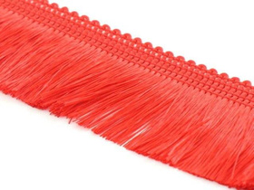 Frędzle cięte Taśma dekoracyjna z frędzlami czerwony 60mm
