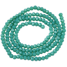 Koraliki Fasetowane Kryształki Szklane Rondelle Malachitowy 2.7x1.5mm