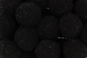 Taśma dekoracyjna gładka z pomponami Pompony Czarny 40mm 10m