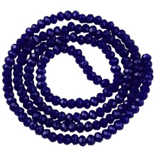 Koraliki Fasetowane Kryształki Szklane Rondelle Kobaltowy 2.7x1.5mm
