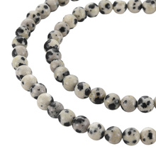 Jaspis dalmatyńczyk - kamień spokoju i równowagi - Kula Gładka Koraliki 4mm