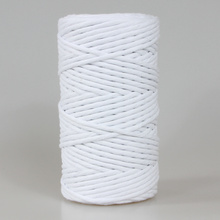 Mia Mote™ Classic Line Sznurek bawełniany skręcany do makramy 5mm chalk