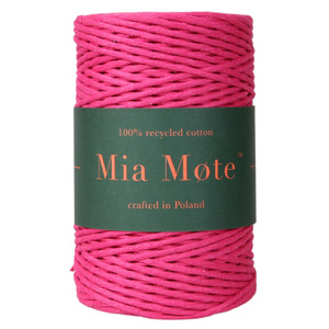 Mia Mote™ Classic Line Sznurek bawełniany skręcany do makramy 3mm radiant orchid