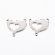 Zawieszka Celebrytka do łańcuszka Stal Chirurgiczna serduszko 16.5x18x1.5mm