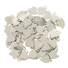 Zawieszka Stal Chirurgiczna Serce 12x9x1mm 5szt