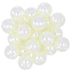 Koraliki perełki perły akrylowe perłowy kremowy 12mm