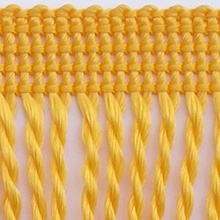 Frędzle Chwosty Na Taśmie Skręcane Pomarańczowy 60mm 25m