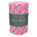 Mia Mote™ Classic Line Sznurek bawełniany skręcany do makramy 2mm radiant orchid + basalt grit