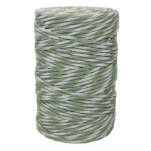 Mia Mote™ Classic Line Sznurek bawełniany skręcany do makramy 3mm green jasper + basalt grit