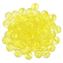 Kryształki Lodowe Fasetowane Koraliki Akrylowe cytrynowe 10mm